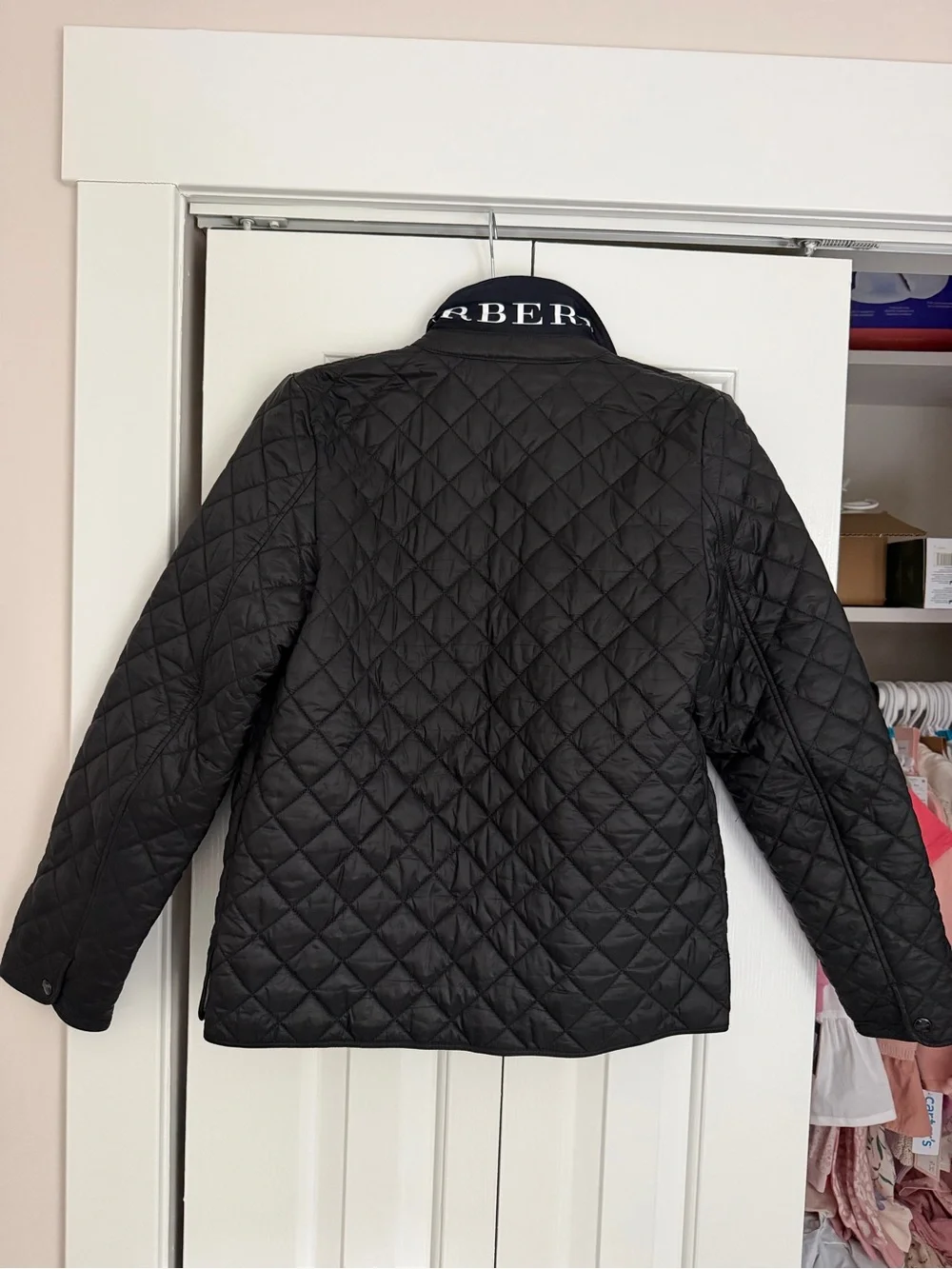 Black Quilted Jacket BURBERRY size 14Y